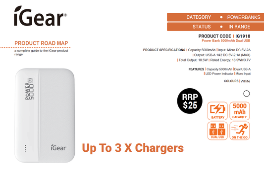 iGear 5000mAh Mobile PowerBank